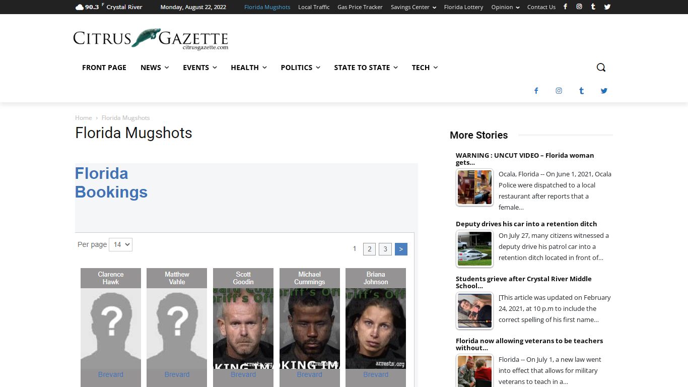 Florida Mugshots | Citrus Gazette